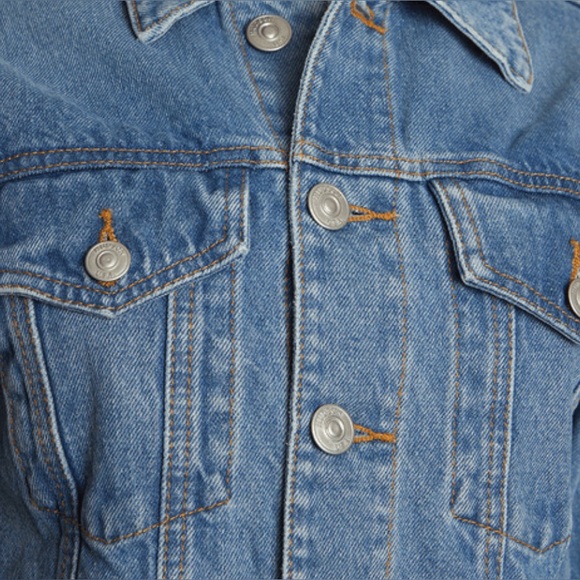 New w Tags HUDSON JEANS Classic Trucker Denim Jean Jacket size Small / Medium - Picture 7 of 12